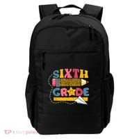 Sixth 6Th Grade Teacher Leopard Back To School Gift Backpack thumb 0
