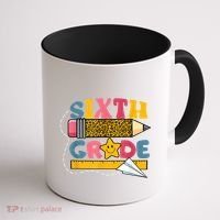 Sixth 6Th Grade Teacher Leopard Back To School Gift Coffee Mug thumb 1