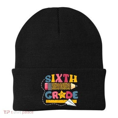 Sixth 6Th Grade Teacher Leopard Back To School Gift Beanie