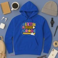 Sixth 6Th Grade Teacher Leopard Back To School Gift Hoodie thumb 3