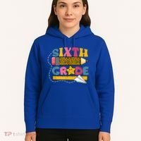 Sixth 6Th Grade Teacher Leopard Back To School Gift Hoodie thumb 5