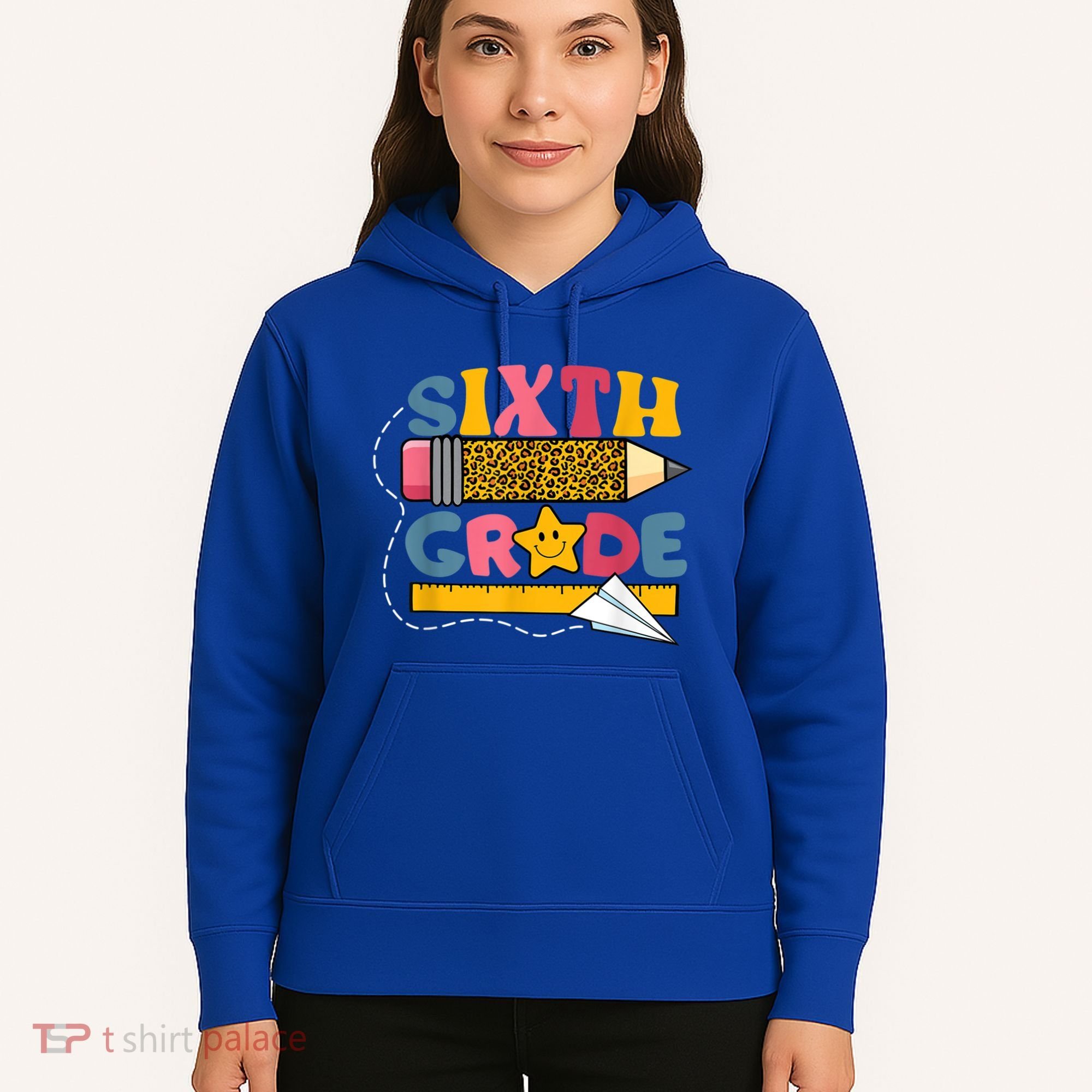 Sixth 6Th Grade Teacher Leopard Back To School Gift Hoodie