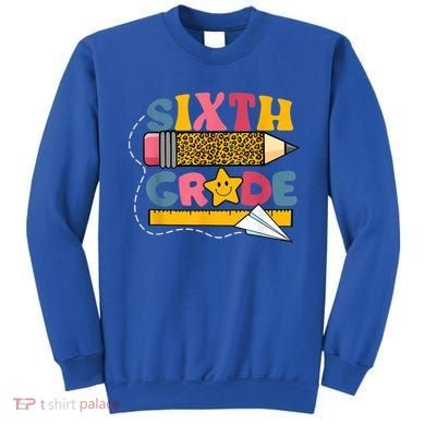 Sixth 6Th Grade Teacher Leopard Back To School Gift Sweatshirt