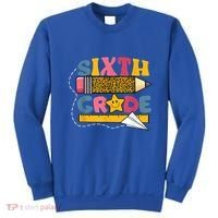 Sixth 6Th Grade Teacher Leopard Back To School Gift Sweatshirt thumb 0