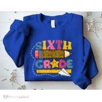 Sixth 6Th Grade Teacher Leopard Back To School Gift Sweatshirt thumb 2