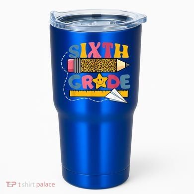 Sixth 6Th Grade Teacher Leopard Back To School Gift Tumbler