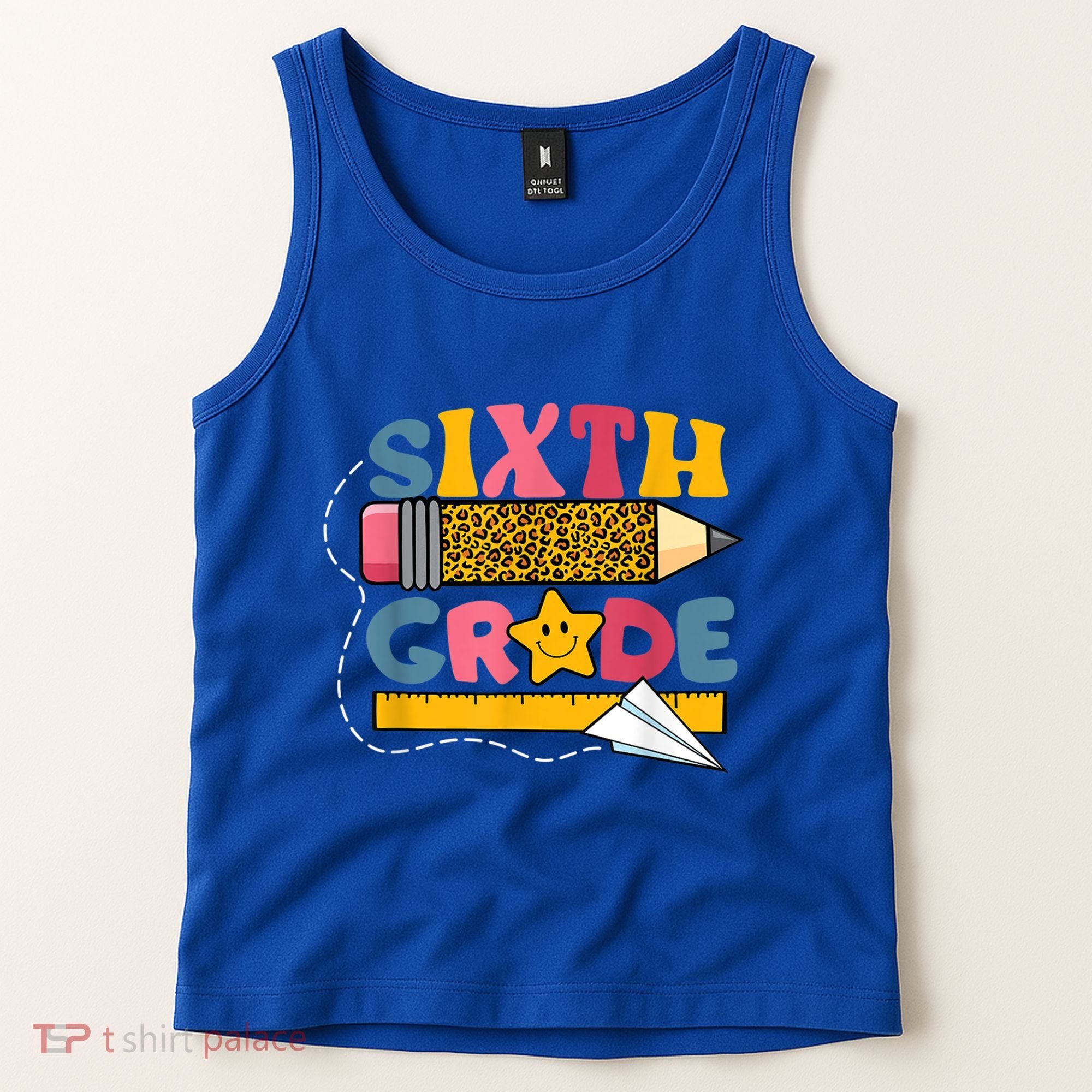 Sixth 6Th Grade Teacher Leopard Back To School Gift Tank Top