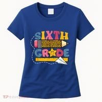 Sixth 6Th Grade Teacher Leopard Back To School Gift Women's T-Shirt thumb 0