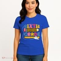 Sixth 6Th Grade Teacher Leopard Back To School Gift Women's T-Shirt thumb 4