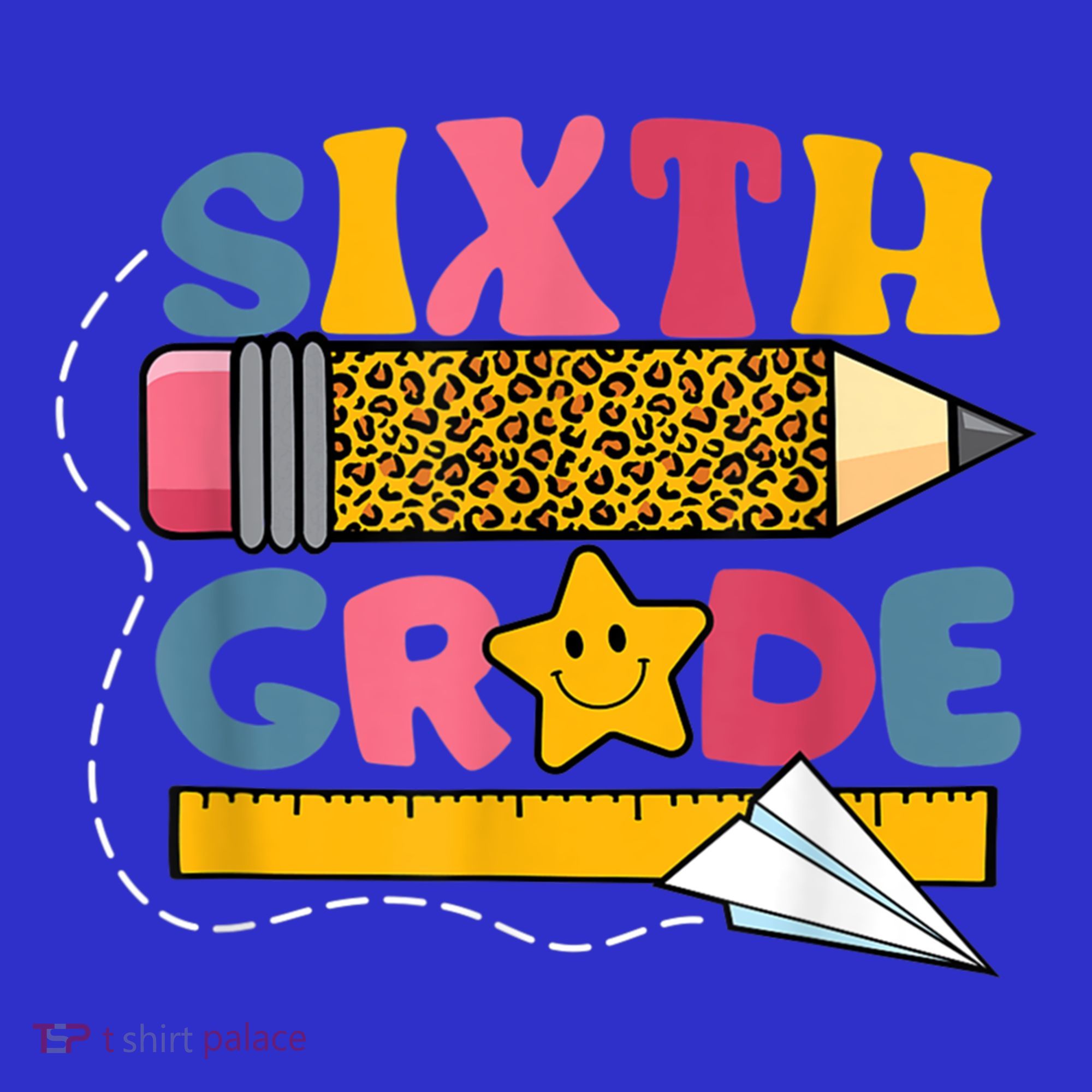 Sixth 6Th Grade Teacher Leopard Back To School Gift Women's T-Shirt