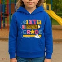 Sixth 6Th Grade Teacher Leopard Back To School Gift Kids Hoodie thumb 3