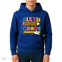 Sixth 6Th Grade Teacher Leopard Back To School Gift Kids Hoodie thumb 4