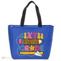 Sixth 6Th Grade Teacher Leopard Back To School Gift Tote Bag thumb 0