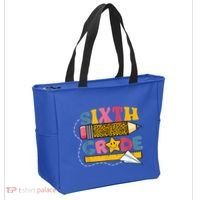 Sixth 6Th Grade Teacher Leopard Back To School Gift Tote Bag thumb 2