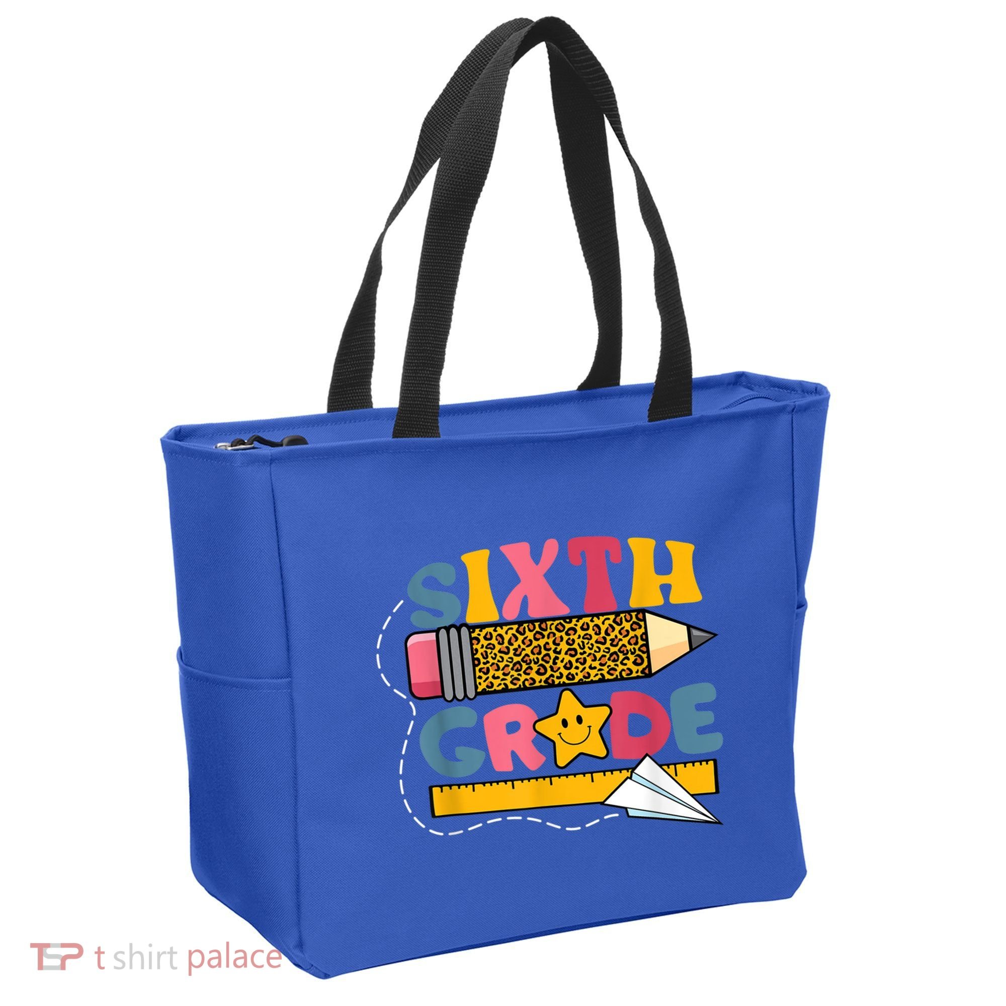 Sixth 6Th Grade Teacher Leopard Back To School Gift Tote Bag