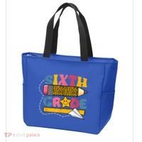 Sixth 6Th Grade Teacher Leopard Back To School Gift Tote Bag thumb 3