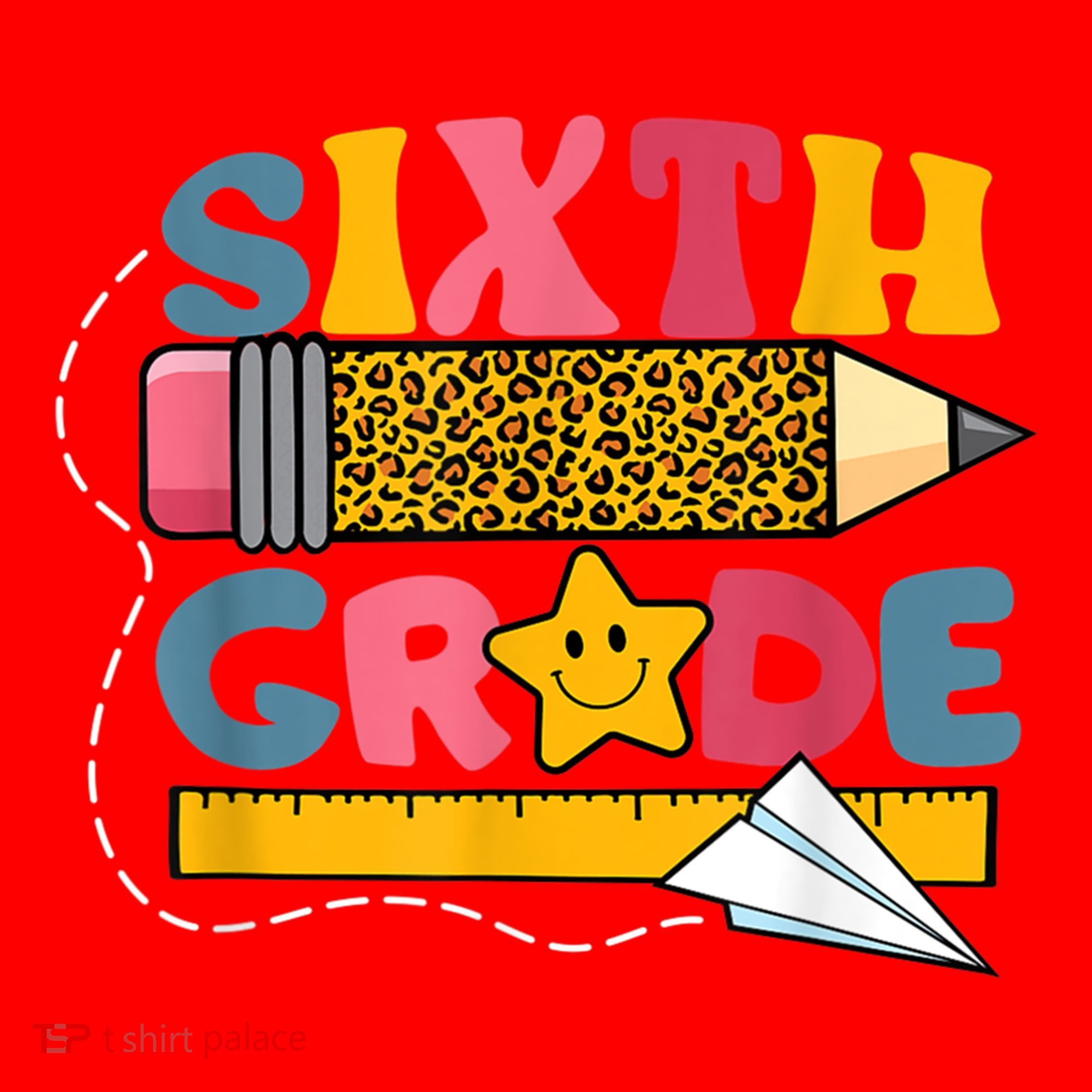 Sixth 6Th Grade Teacher Leopard Back To School Gift Santa Hat