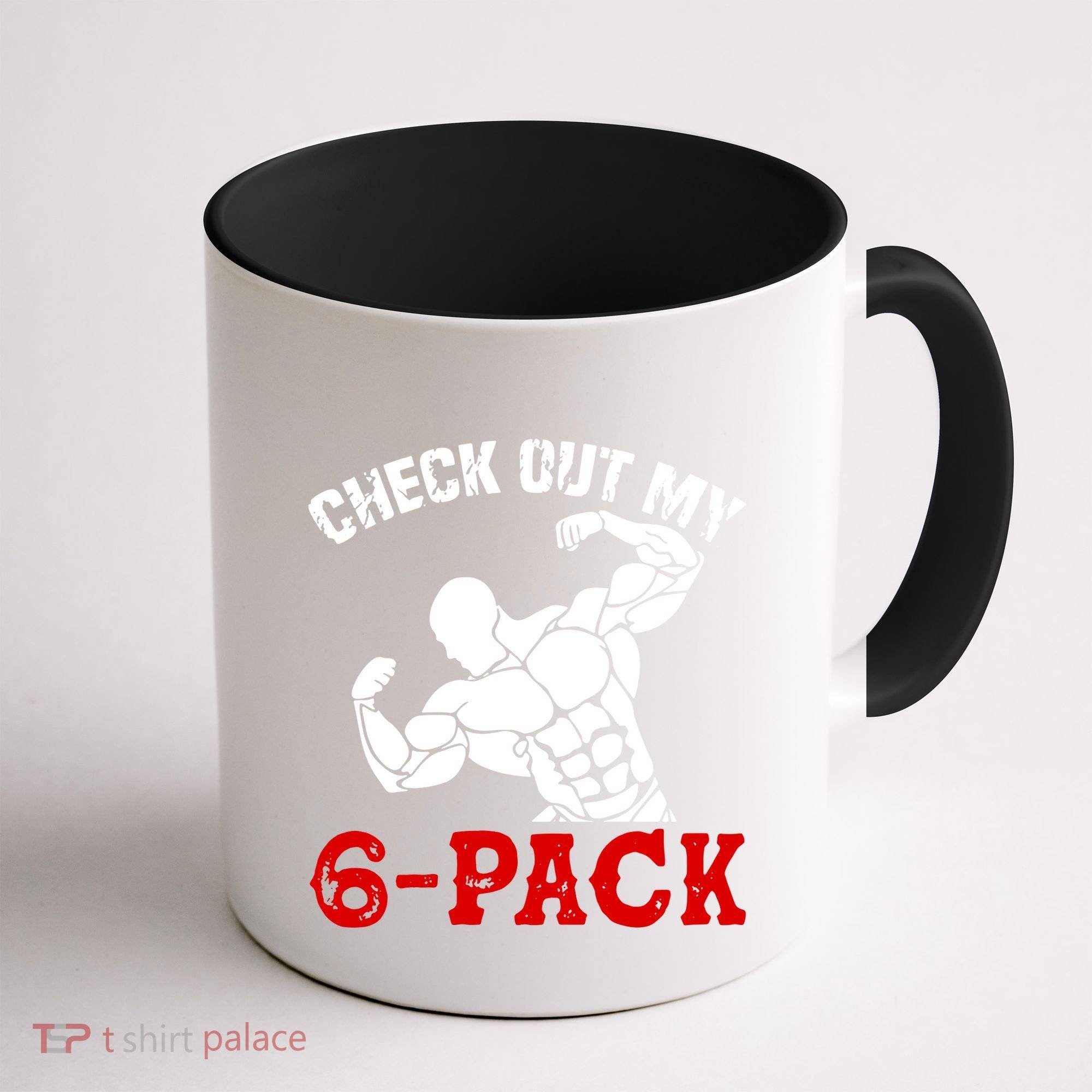 Six 6 Pack Bodybuilding Coffee Mug