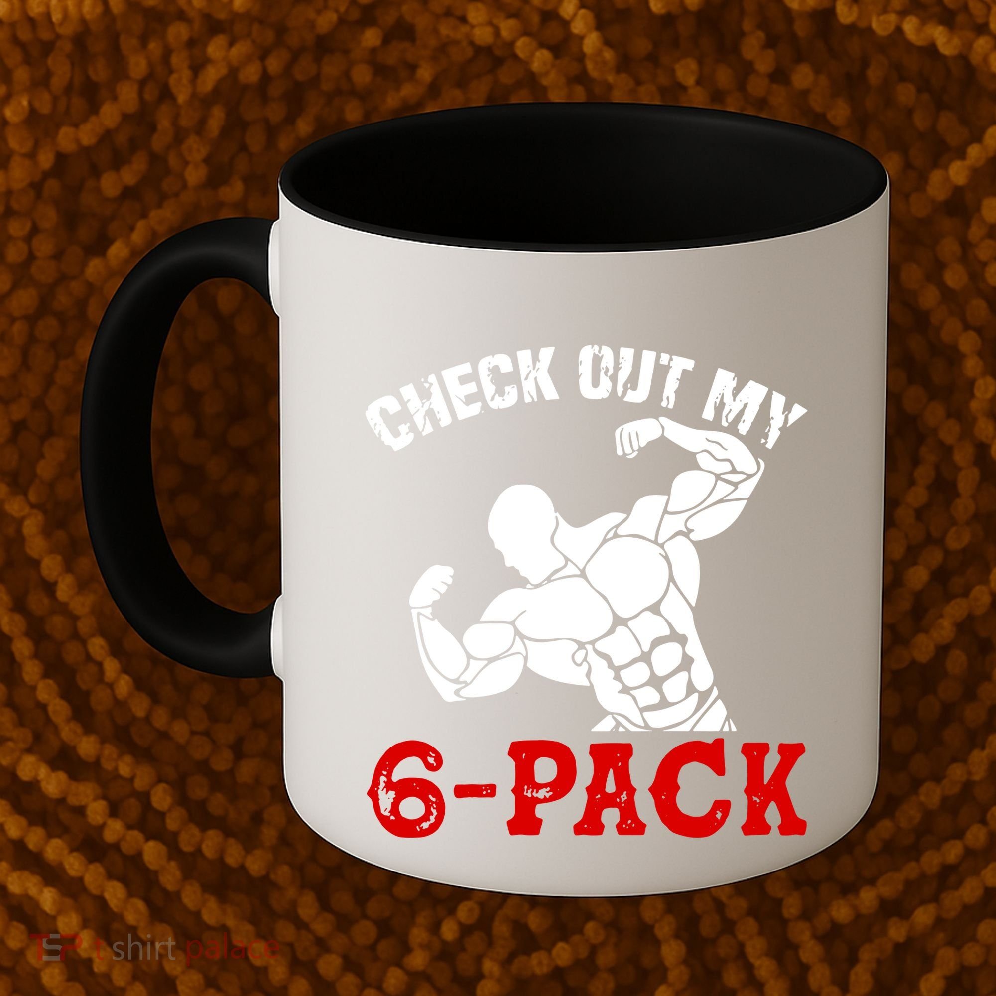 Six 6 Pack Bodybuilding Coffee Mug