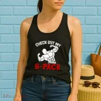 Six 6 Pack Bodybuilding Women's Tank Top thumb 2