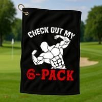 Six 6 Pack Bodybuilding Golf Towel thumb 1