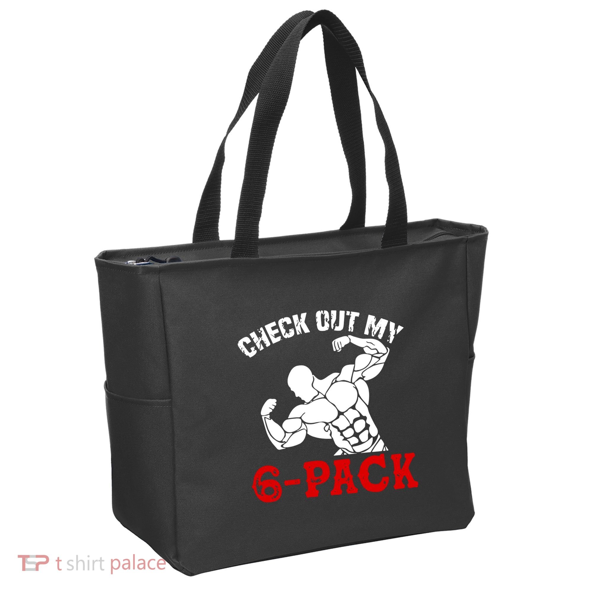 Six 6 Pack Bodybuilding Tote Bag