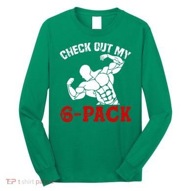 Six 6 Pack Bodybuilding Long Sleeve Shirt