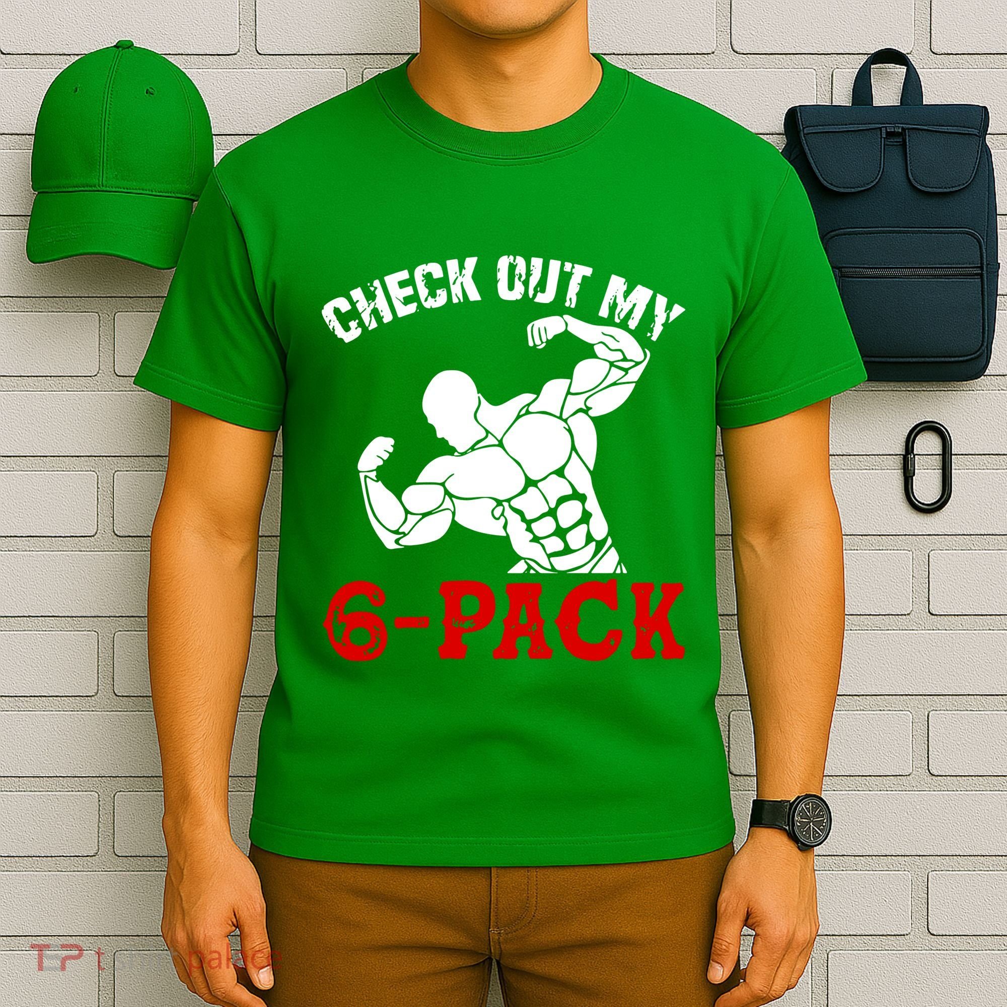 Six 6 Pack Bodybuilding T-Shirt