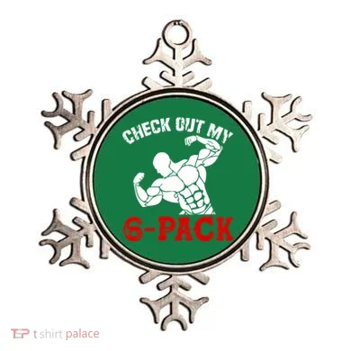 Six 6 Pack Bodybuilding Ornament