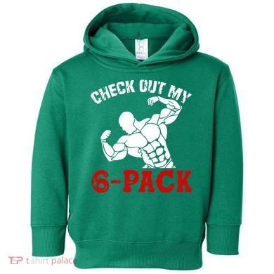 Six 6 Pack Bodybuilding Toddler Hoodie
