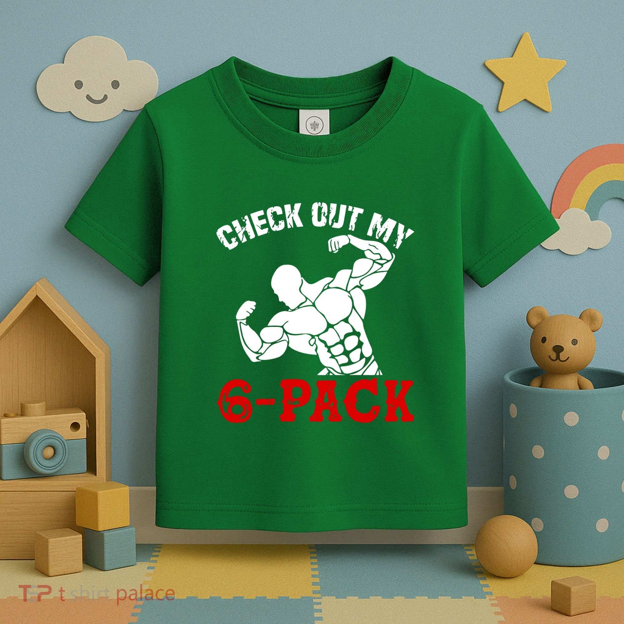 Six 6 Pack Bodybuilding Toddler T-Shirt