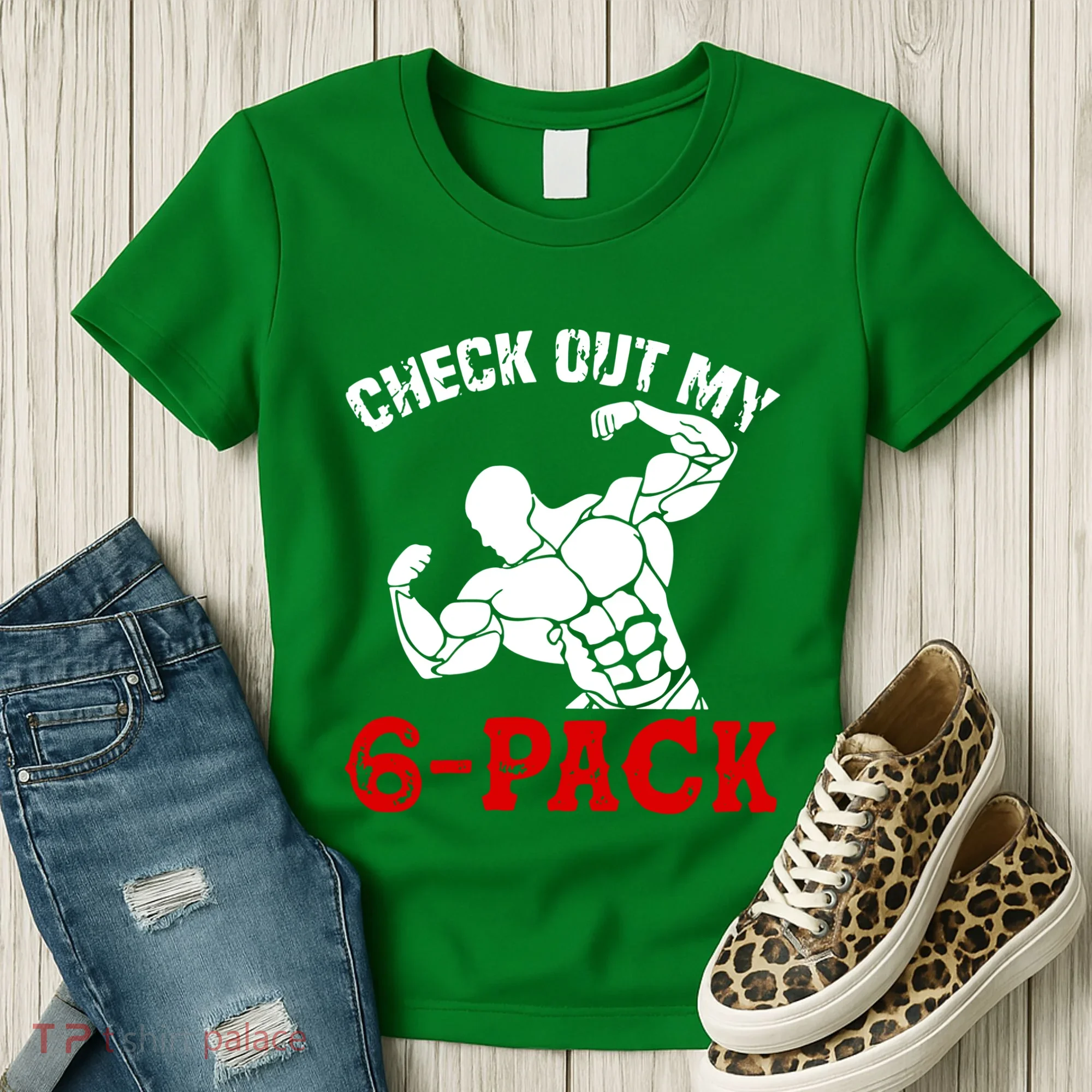 Six 6 Pack Bodybuilding Women's T-Shirt