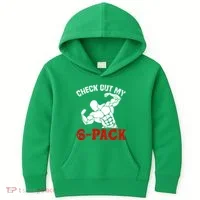 Six 6 Pack Bodybuilding Kids Hoodie thumb 0