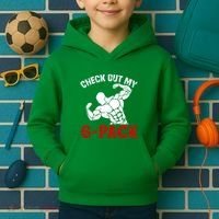 Six 6 Pack Bodybuilding Kids Hoodie thumb 2