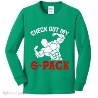Six 6 Pack Bodybuilding Kids Long Sleeve Shirt thumb 0