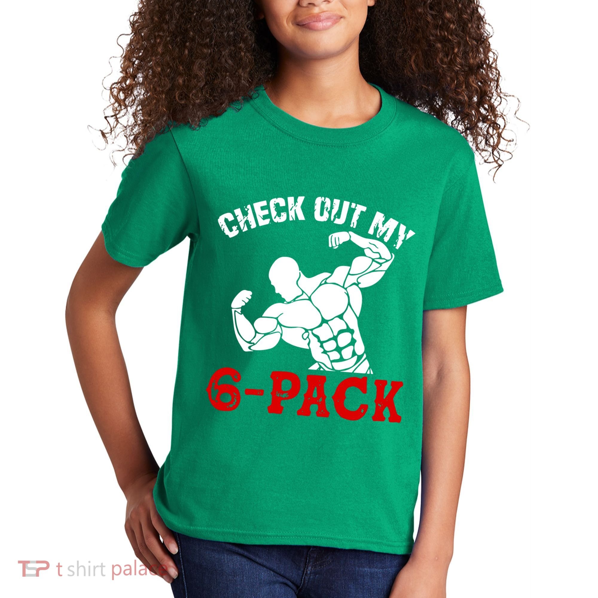 Six 6 Pack Bodybuilding Kids T-Shirt
