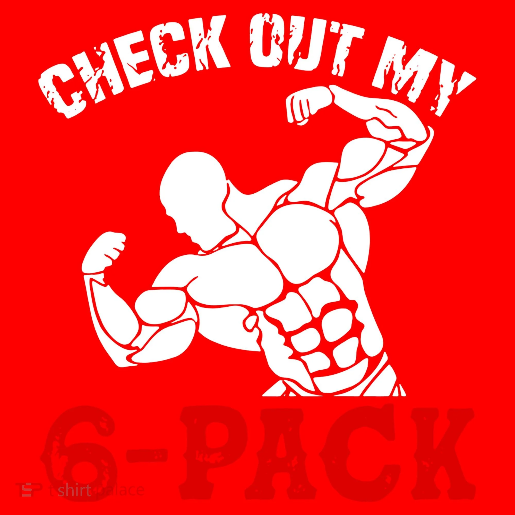 Six 6 Pack Bodybuilding Santa Hat