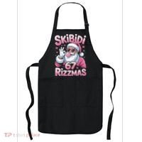Skibidi 67 Rizzmas Christmas 6-7 Santa Funny Apron thumb 0