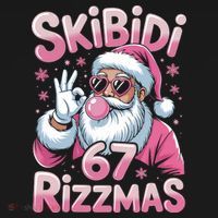 Skibidi 67 Rizzmas Christmas 6-7 Santa Funny Apron thumb 3