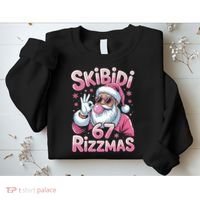 Skibidi 67 Rizzmas Christmas 6-7 Santa Funny Sweatshirt thumb 2