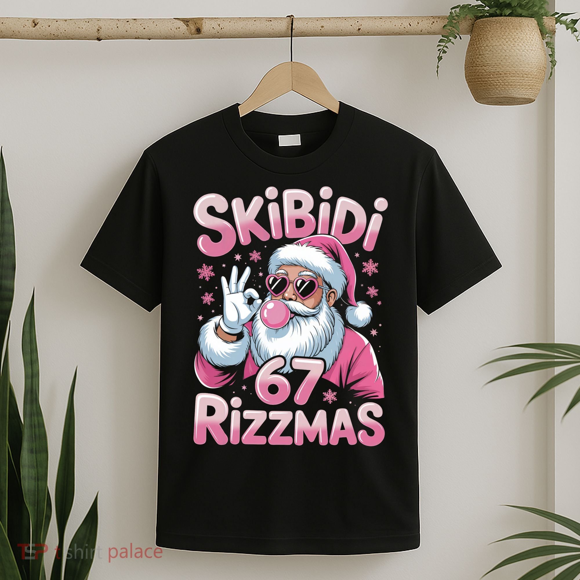 Skibidi 67 Rizzmas Christmas 6-7 Santa Funny T-Shirt