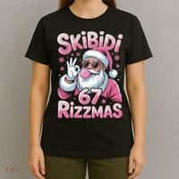 Skibidi 67 Rizzmas Christmas 6-7 Santa Funny T-Shirt thumb 4