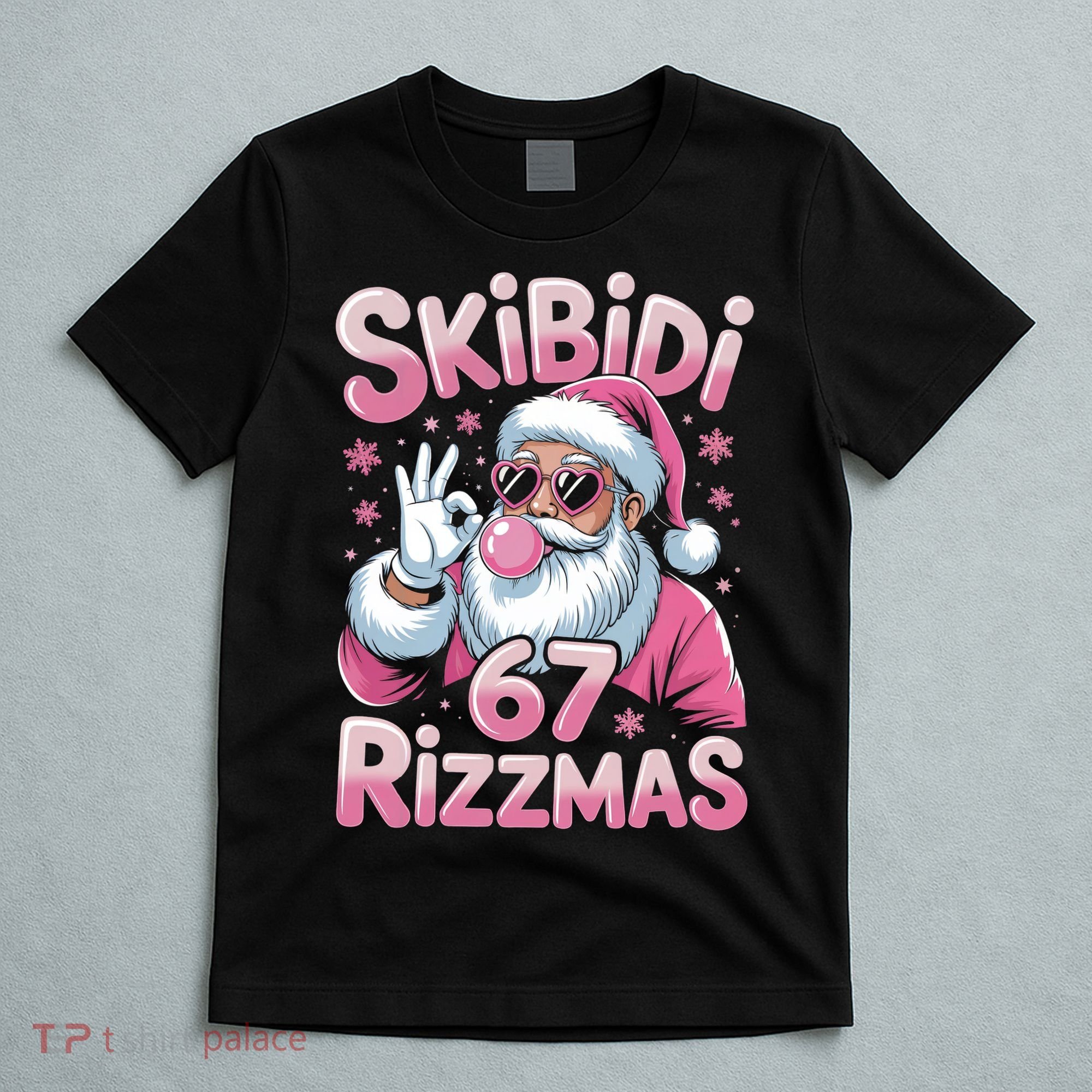 Skibidi 67 Rizzmas Christmas 6-7 Santa Funny T-Shirt