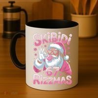 Skibidi 67 Rizzmas Christmas 6-7 Santa Funny Coffee Mug thumb 4