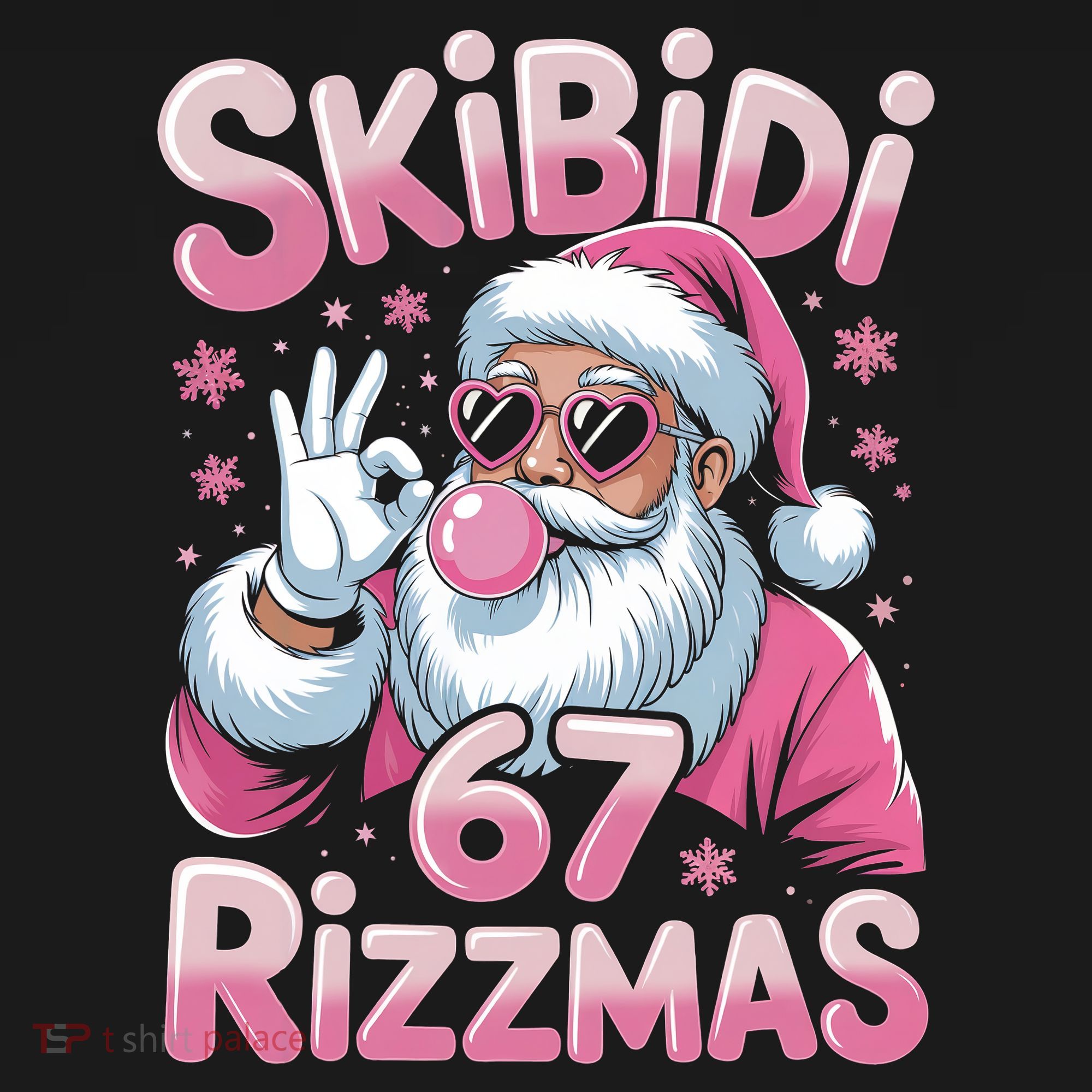 Skibidi 67 Rizzmas Christmas 6-7 Santa Funny Ornament