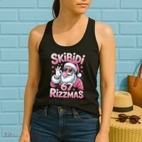 Skibidi 67 Rizzmas Christmas 6-7 Santa Funny Women's Tank Top thumb 2