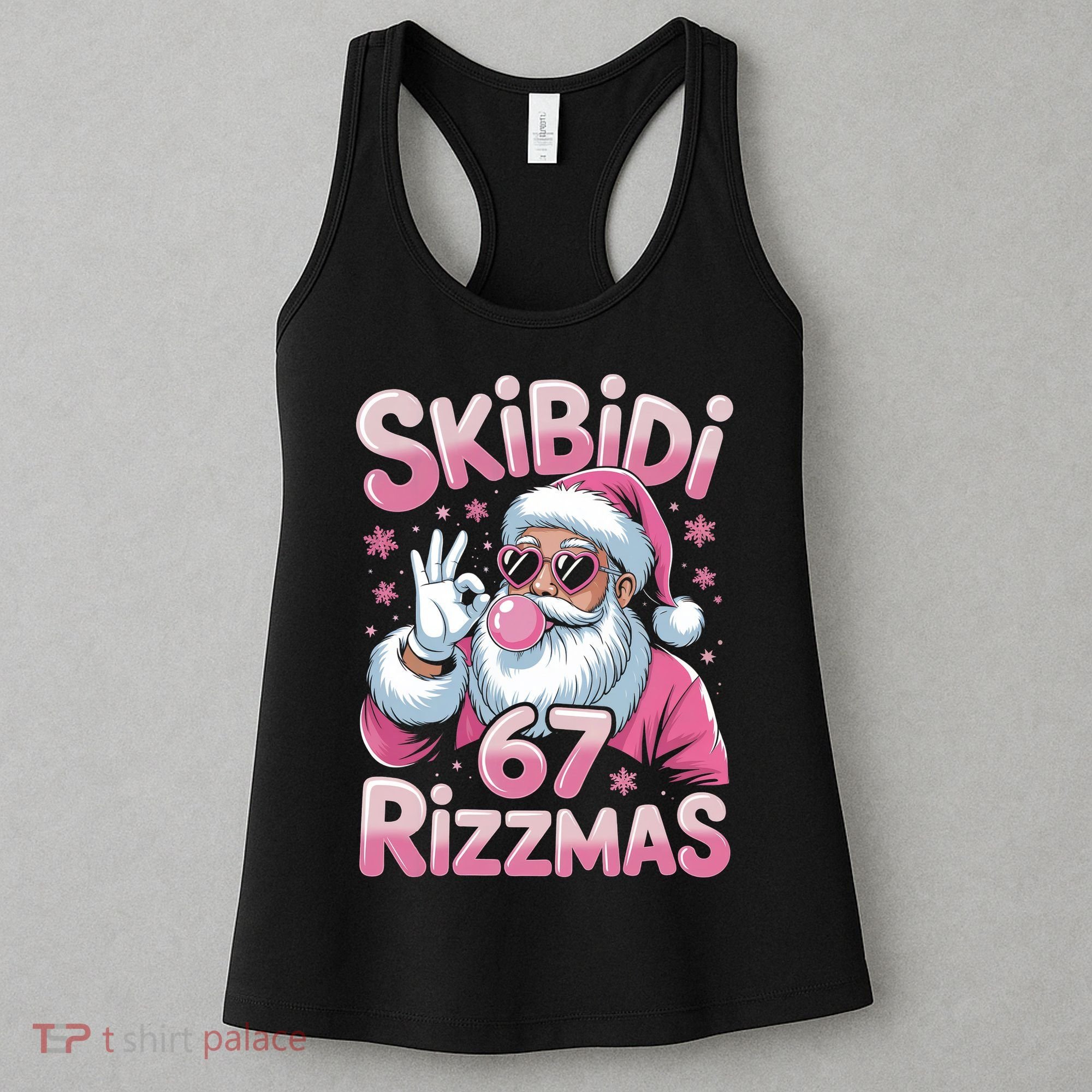 Skibidi 67 Rizzmas Christmas 6-7 Santa Funny Women's Tank Top