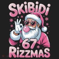 Skibidi 67 Rizzmas Christmas 6-7 Santa Funny Hat thumb 2