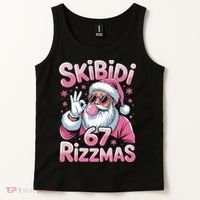 Skibidi 67 Rizzmas Christmas 6-7 Santa Funny Tank Top thumb 2