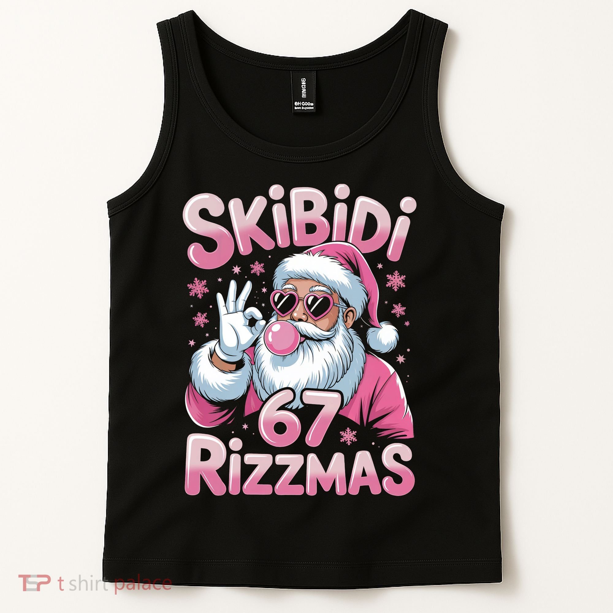 Skibidi 67 Rizzmas Christmas 6-7 Santa Funny Tank Top